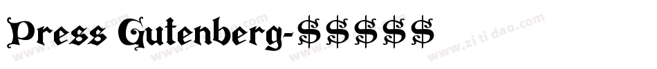 Press Gutenberg字体转换